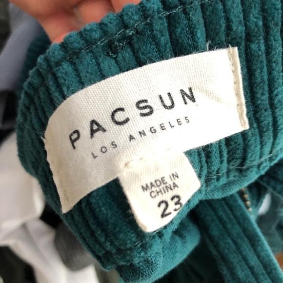 DARK GREEN CORDUROY SKIRT - Picture 3 of 3